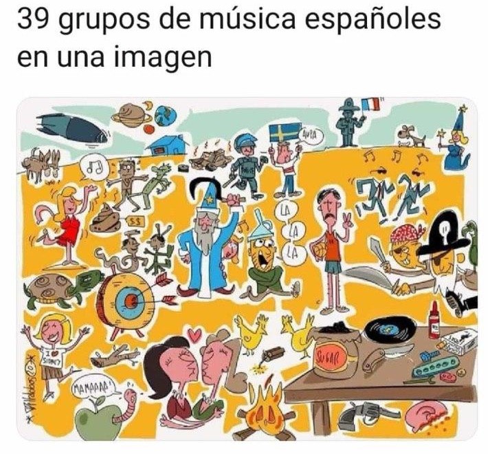 Adivina los 39 grupos de música españoles del dibujo